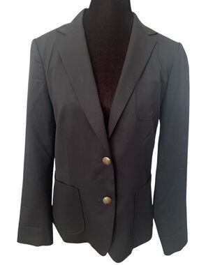 GAP Academy Blazer Black Lightweight Wool Classic Jacket Size 6